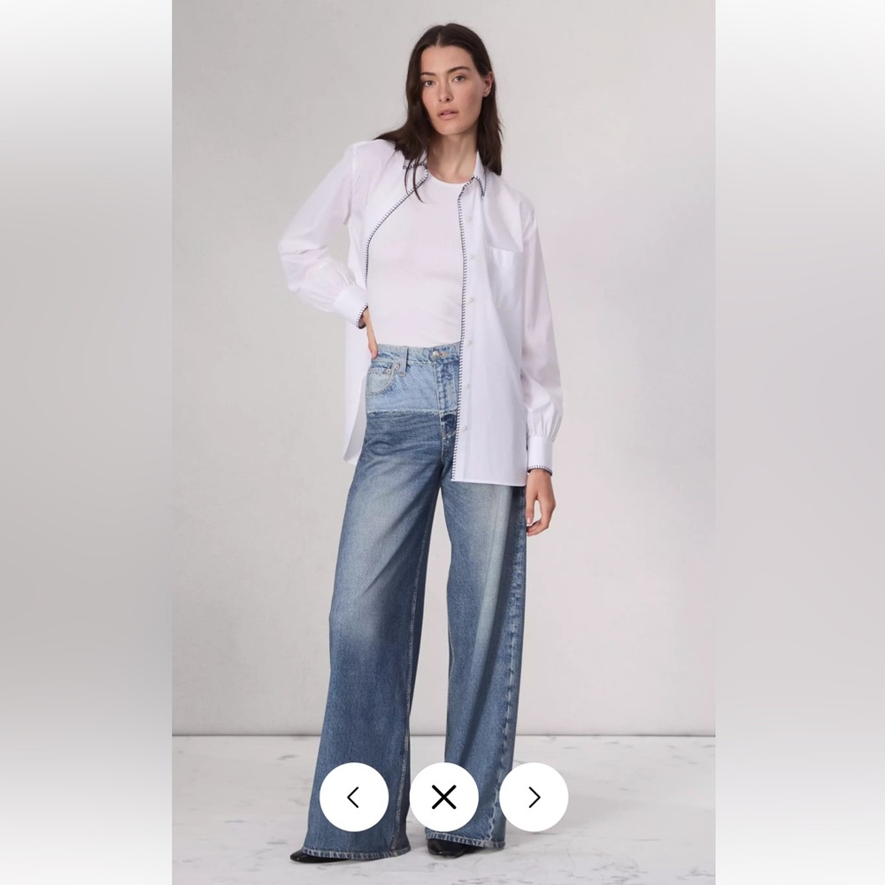 rag & bone Miramar Sofie Wide-Leg Pants
Cotton Terry 27 NWT